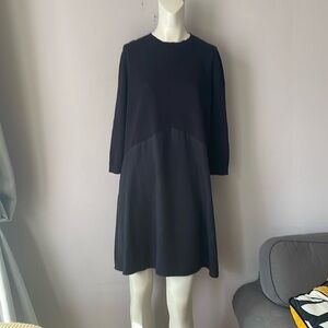 COS Navy Long Sleeve Dress